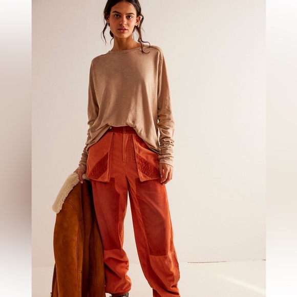 NEW Free People We The Free Arden Tee in Bunny - Picture 5 of 6